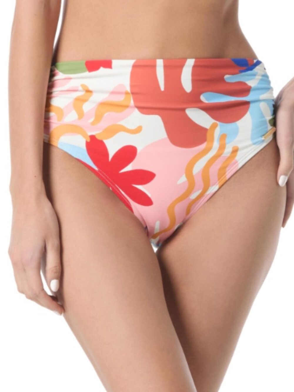 Vince Camuto Women Printed Convertible-Waist Bikini Bottoms Multi Size XS 11690